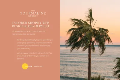 Screenshot of the The Tourmaline Agency homepage