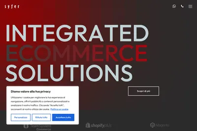Screenshot of the Syfer homepage