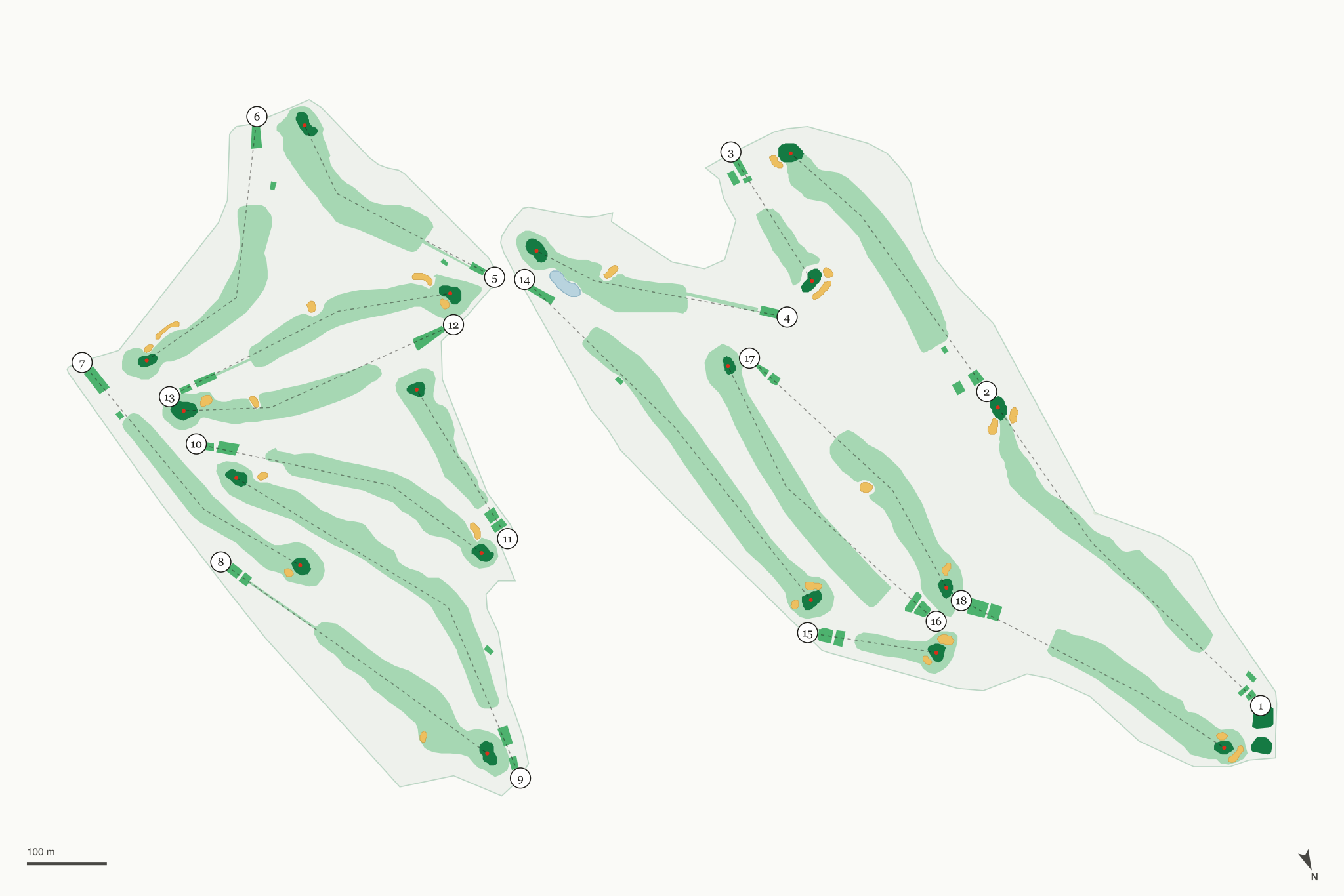 Map of Wilson & Harding Golf Courses
