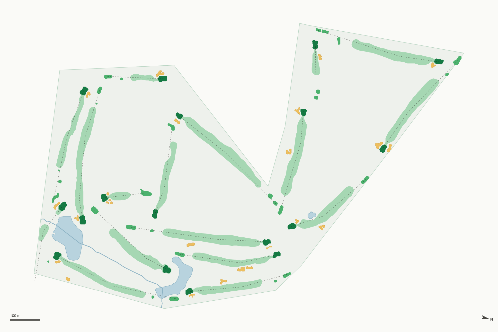 Map of Hughes Creek Golf Course