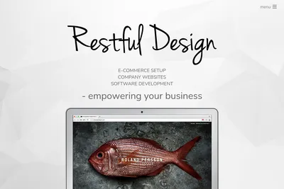 Screenshot of the Restful Design homepage
