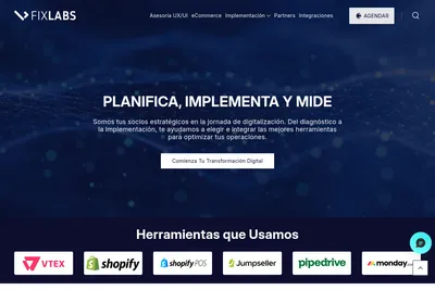 Screenshot of the FIXLabs homepage