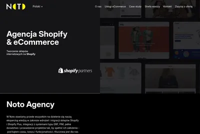Screenshot of the NOTO AGENCY Sp. z o.o. homepage