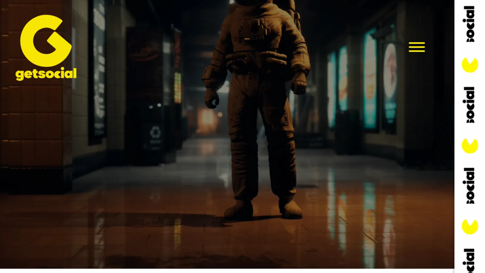 Screenshot of the Get Social homepage
