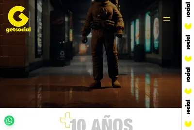 Screenshot of the Get Social homepage