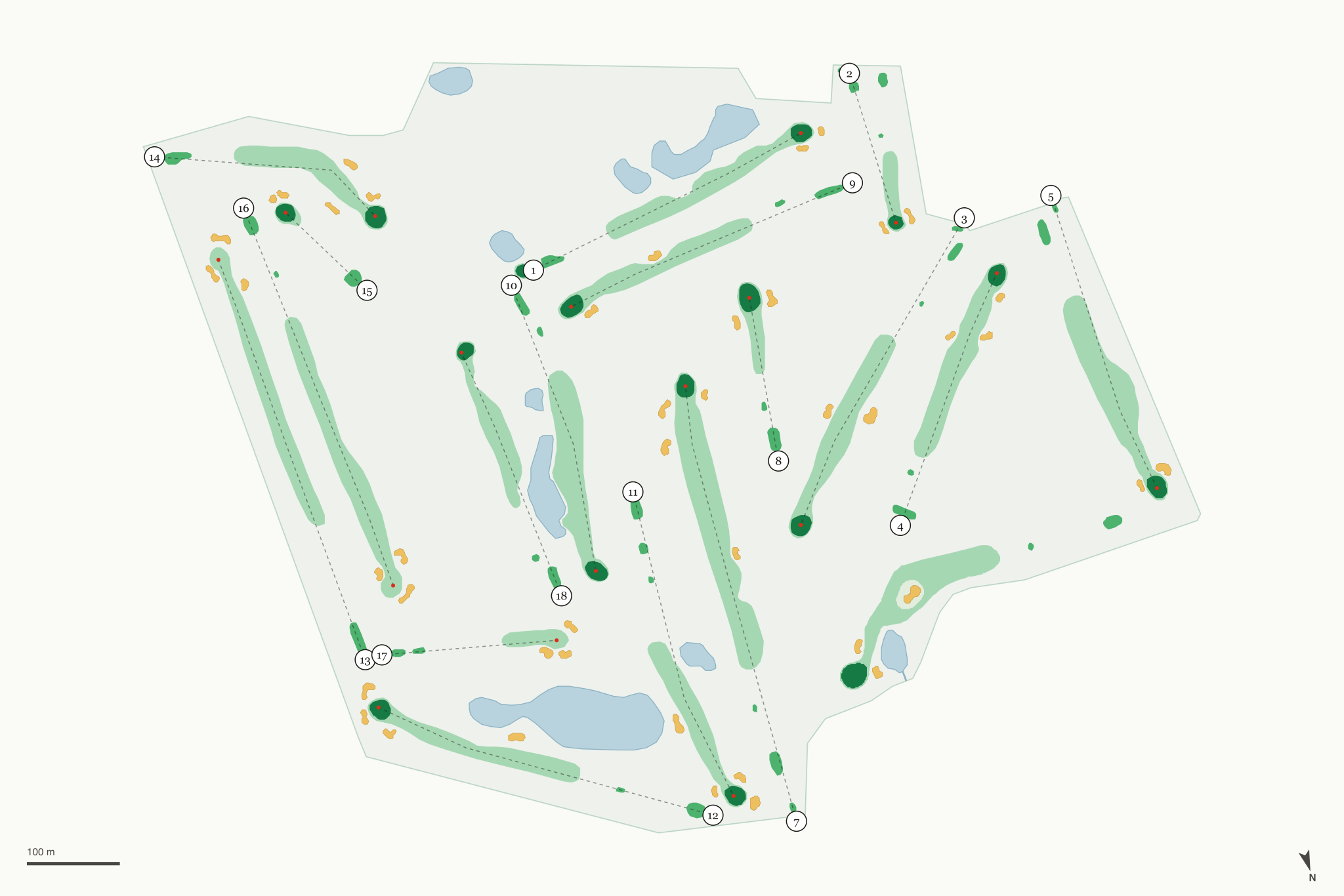 Map of Springfield Oaks Golf Course