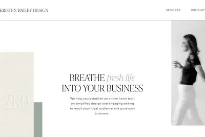 Screenshot of the Kristen Bailey Design homepage
