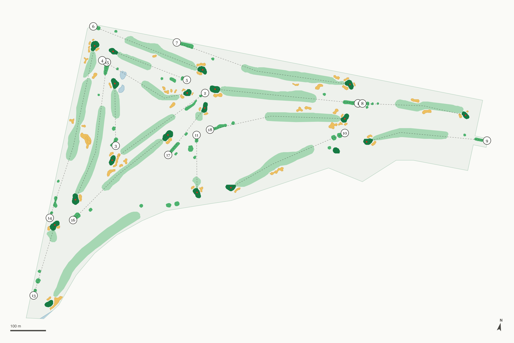 Map of Majestic Oaks Golf Course at Lake Lawn Resort