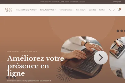 Screenshot of the JoliBento Inc. homepage