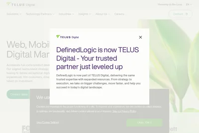 Screenshot of the DefinedLogic, LLC homepage