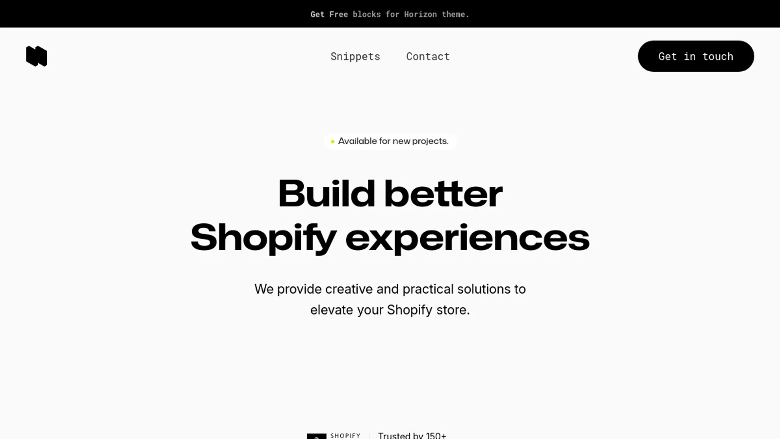 Screenshot of the Hyrik Studio homepage