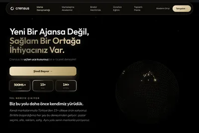 Screenshot of the Crensus Agency homepage