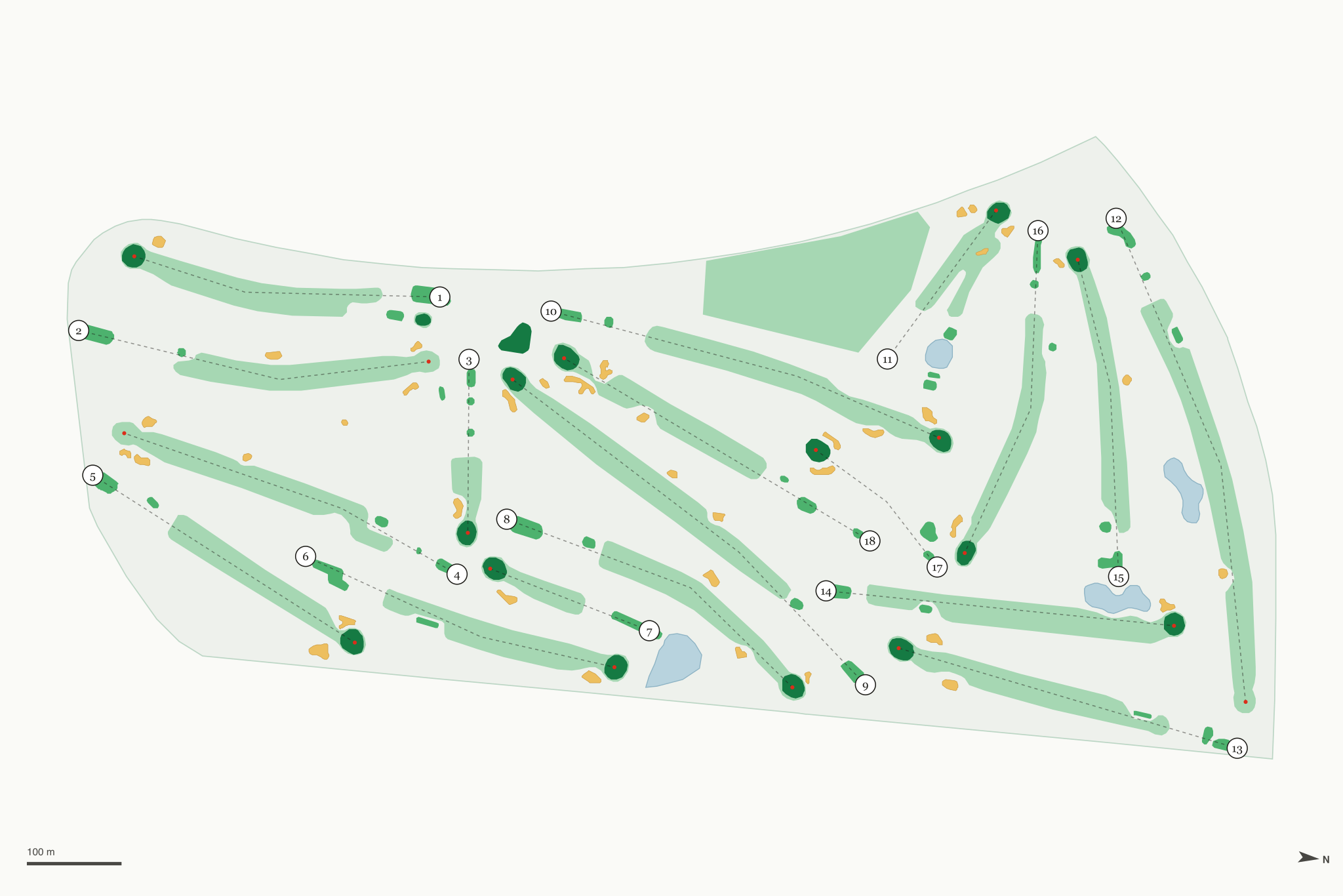Map of Gross National Golf Club