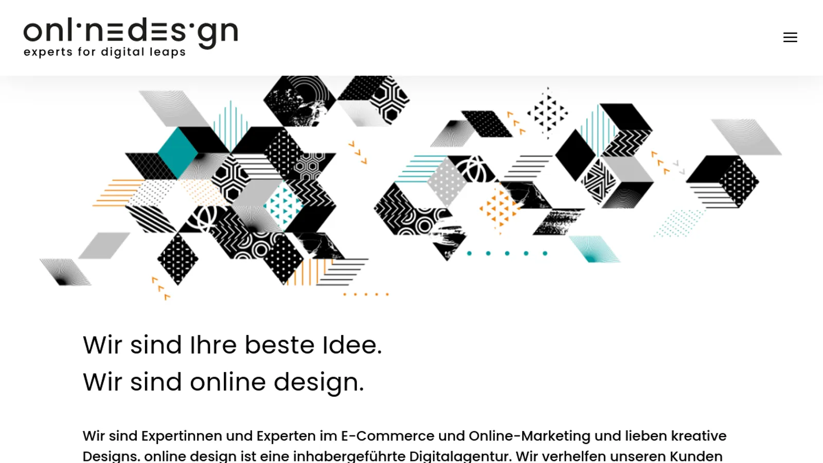 Screenshot of the online design Werbung & Medien GmbH homepage