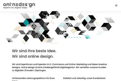 Screenshot of the online design Werbung & Medien GmbH homepage