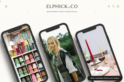 Screenshot of the Elphick & Co homepage