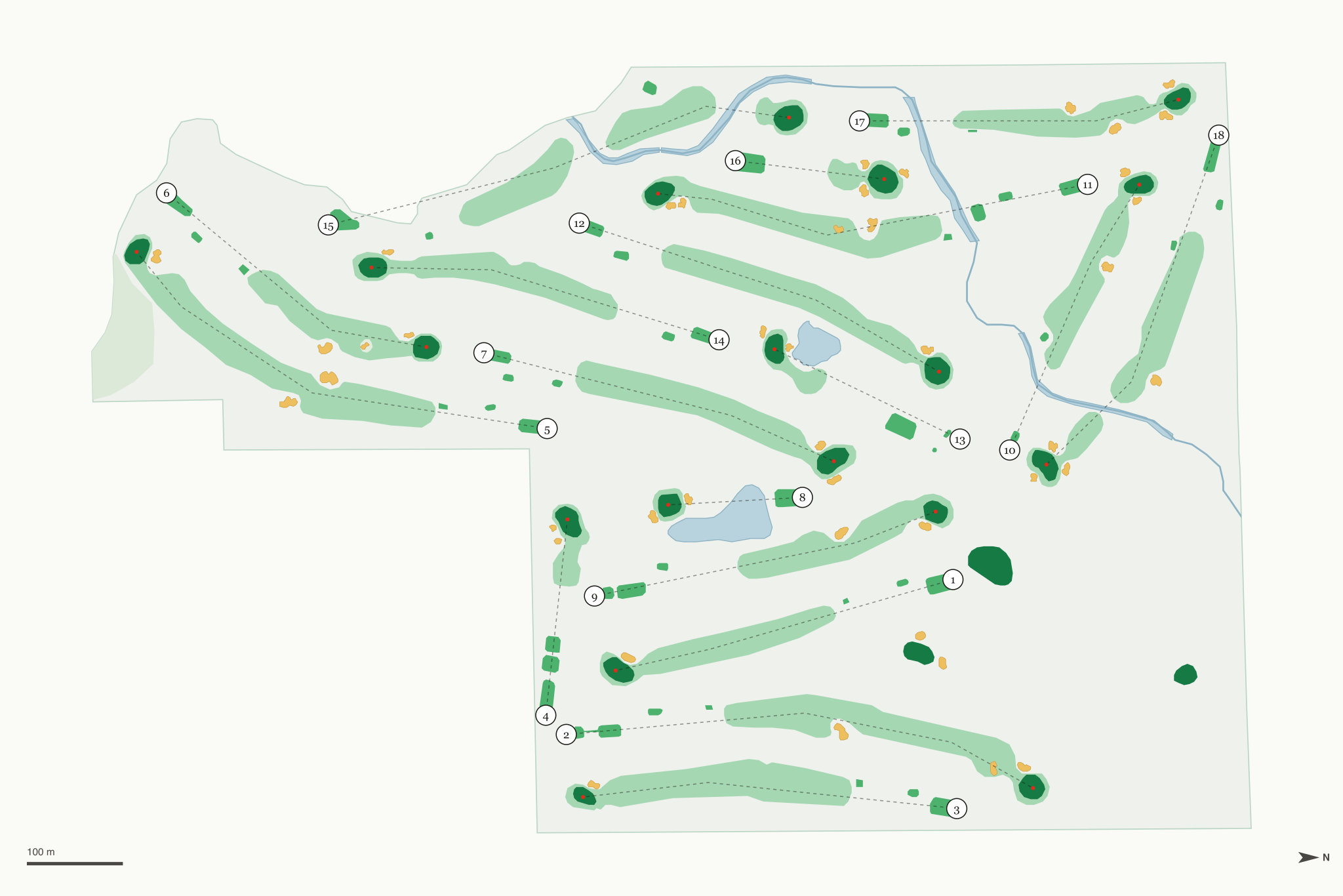 Map of Hickory Point Golf Course