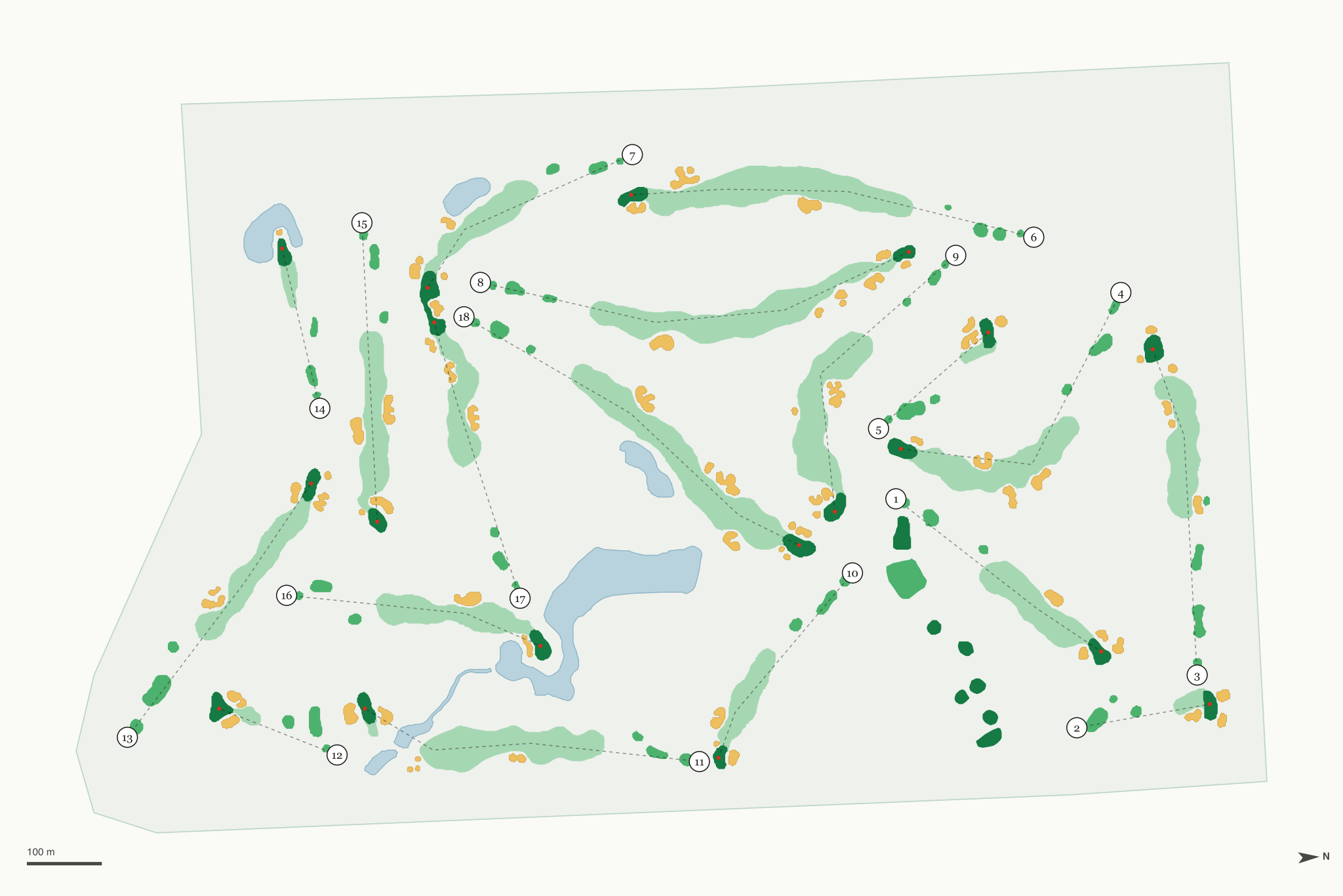 Map of Nightmare Golf Course