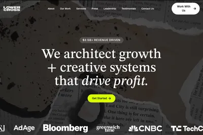 Screenshot of the Lower Cross homepage
