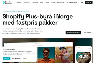 Screenshot of the Scandicommerce AS homepage