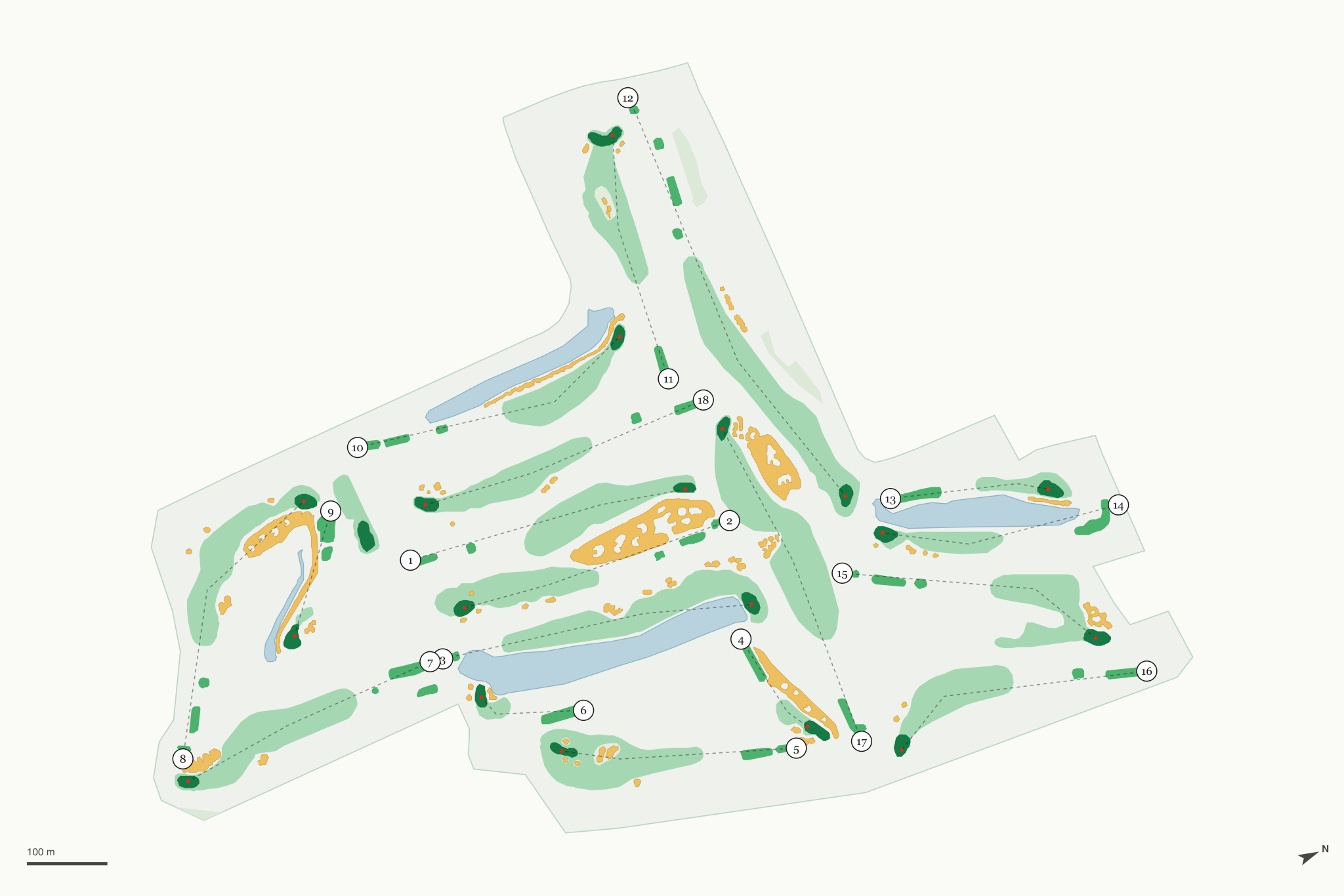 Map of The Links at Rising Star Casino Resort