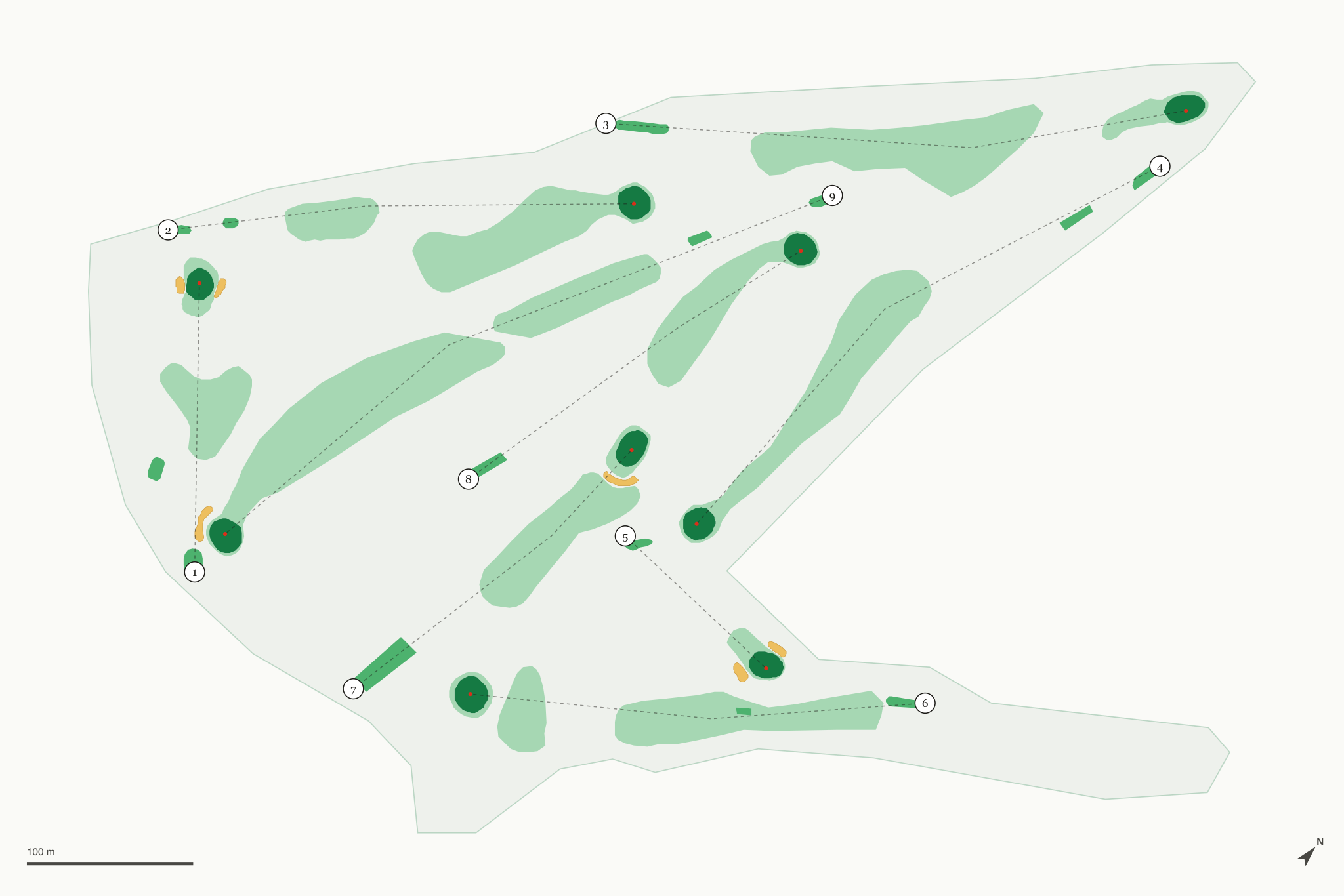 Map of Mohonk Golf Course