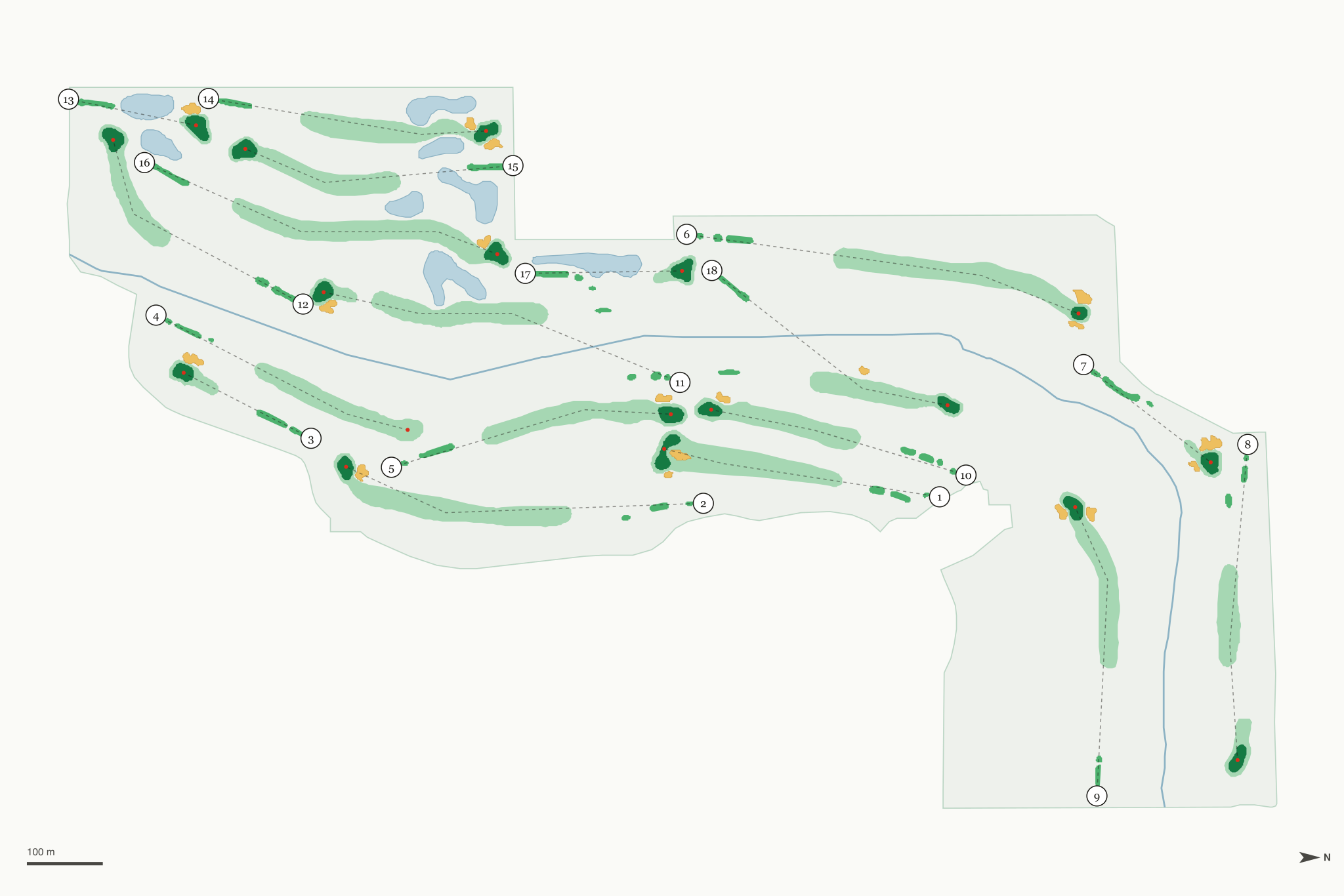 Map of Cave Creek Golf Course