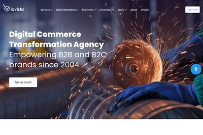 Screenshot of the ioVista homepage