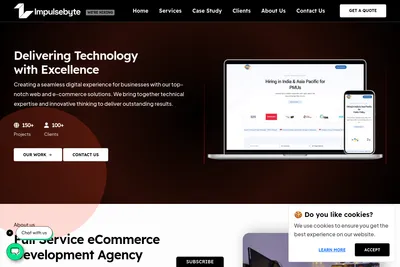 Screenshot of the Impulsebyte homepage