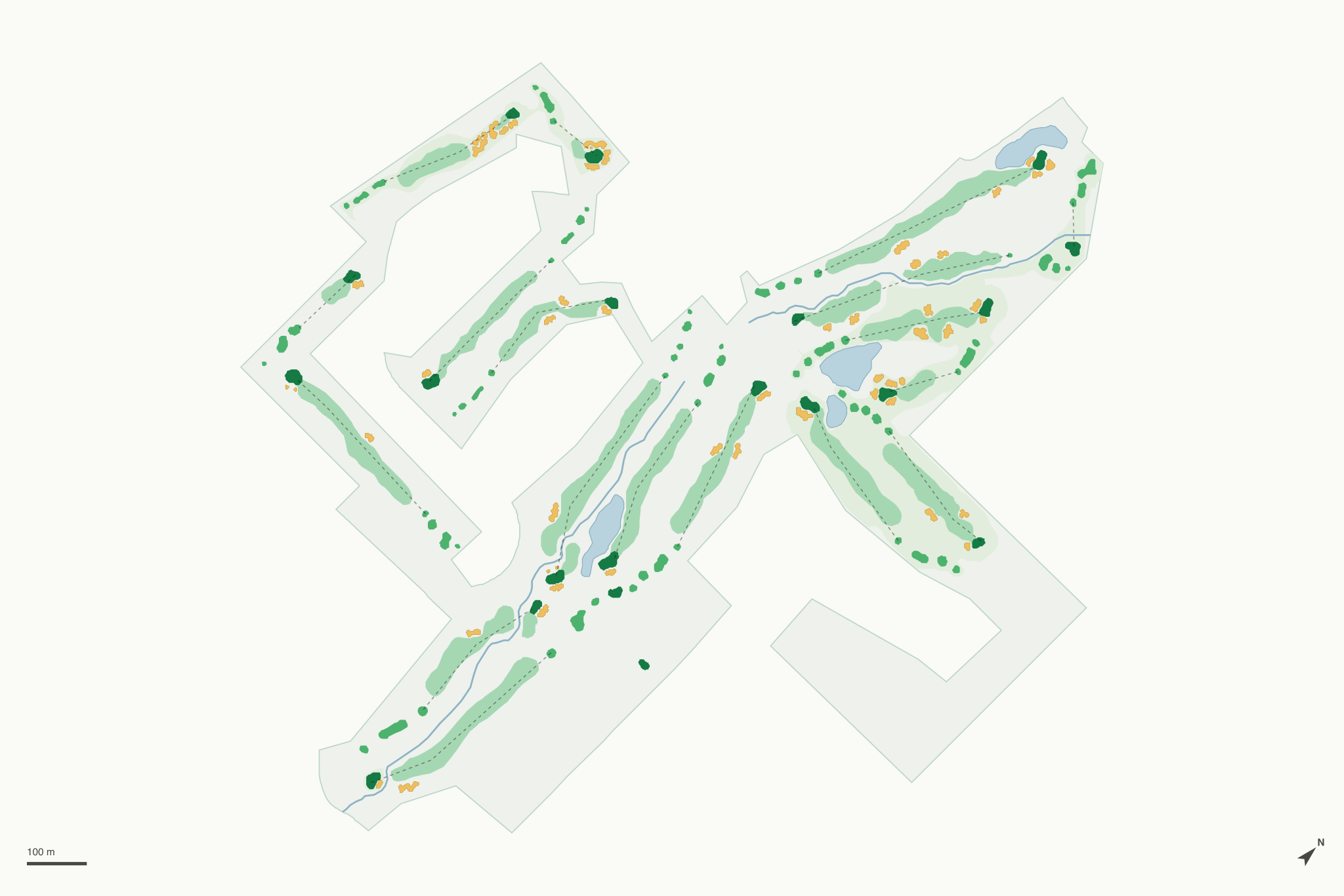 Map of Whispering Springs Golf Club