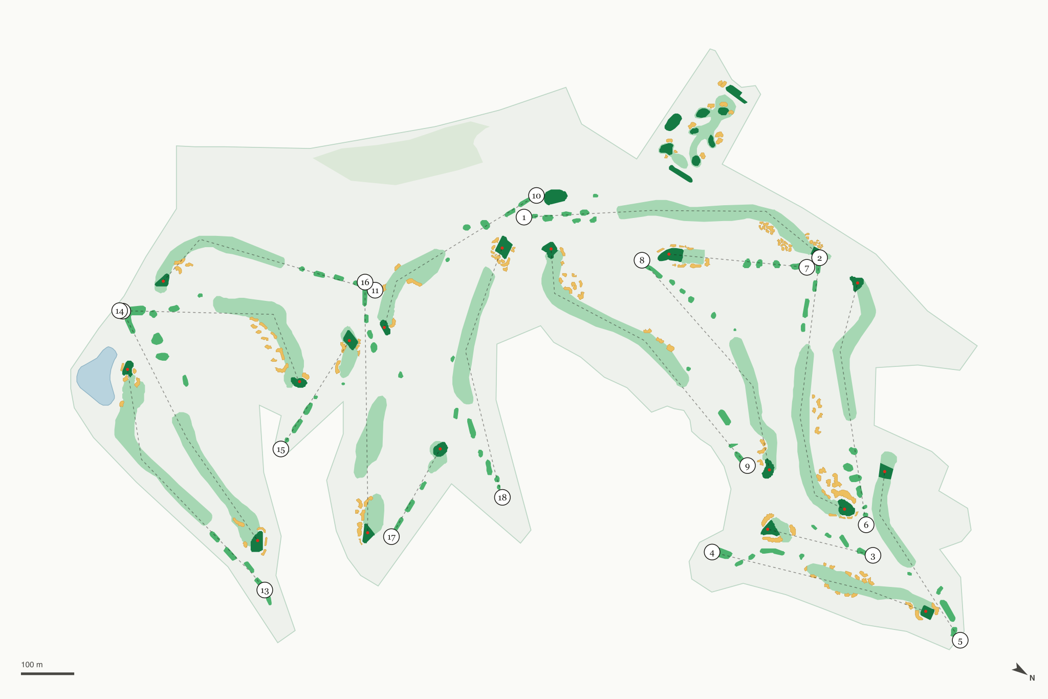 Map of The Pfau Course