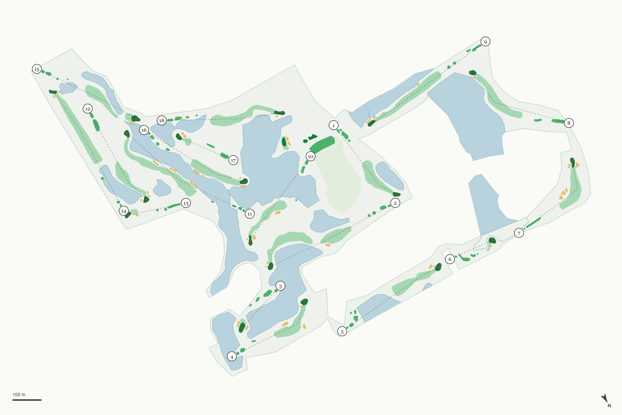Map of Bittersweet Golf Club