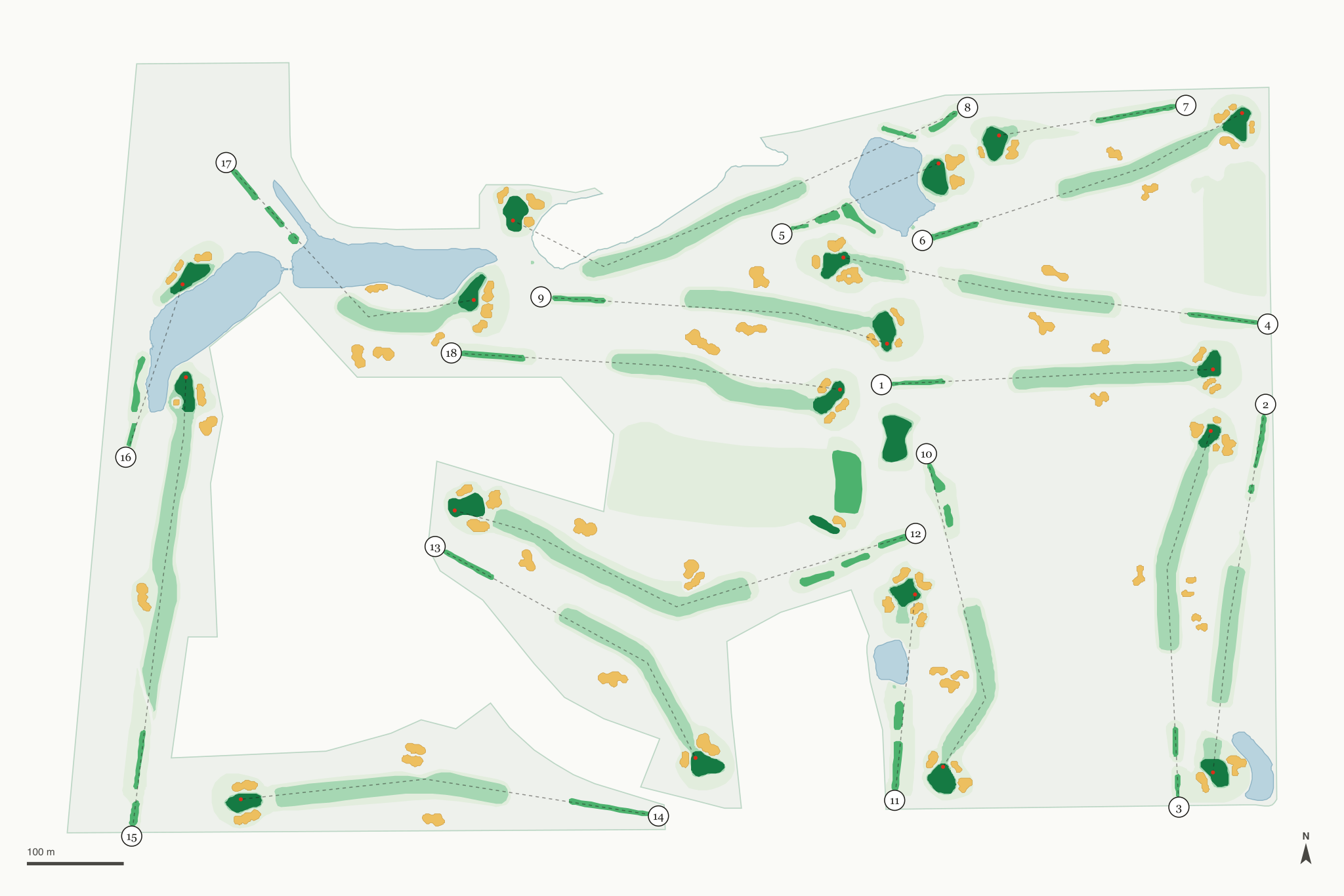 Map of The Rail Golf Course