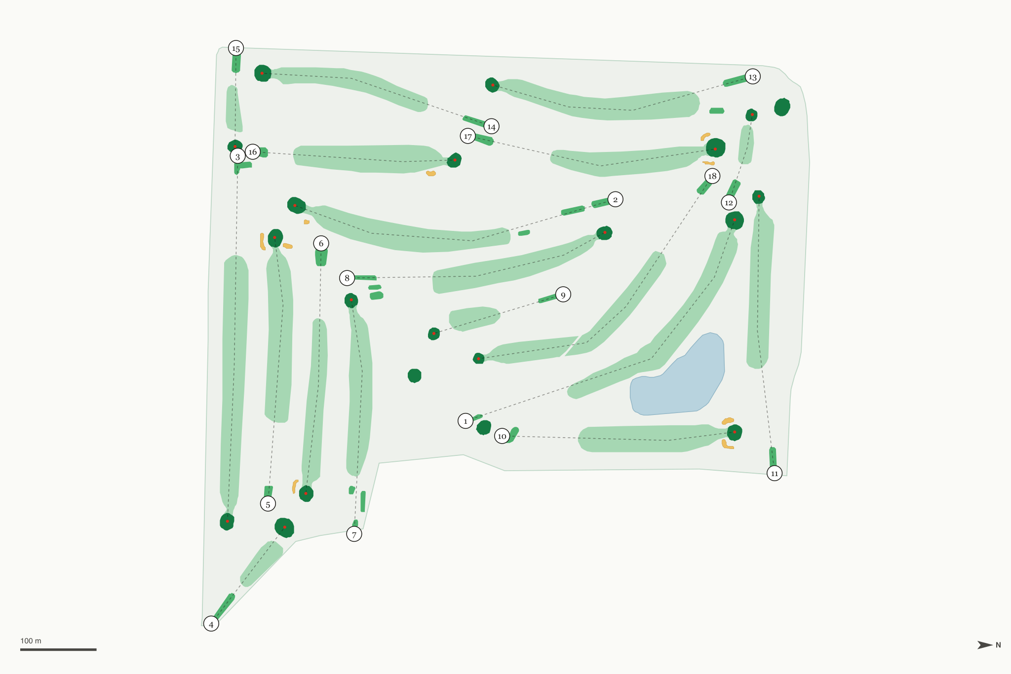 Map of Schifferdecker Golf Course
