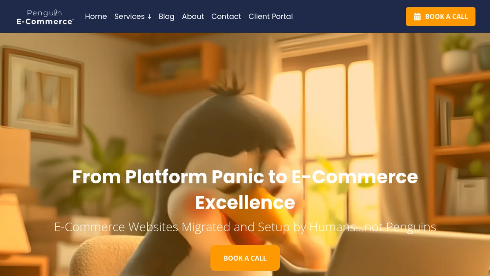 Screenshot of the Penguin E-Commerce homepage