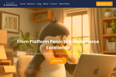 Screenshot of the Penguin E-Commerce homepage