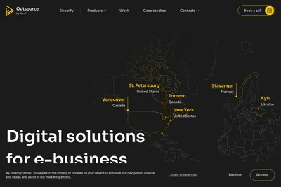 Screenshot of the DevIT homepage