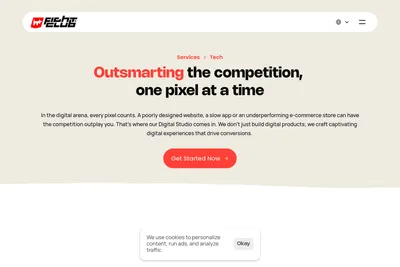 Screenshot of the Fightclub homepage