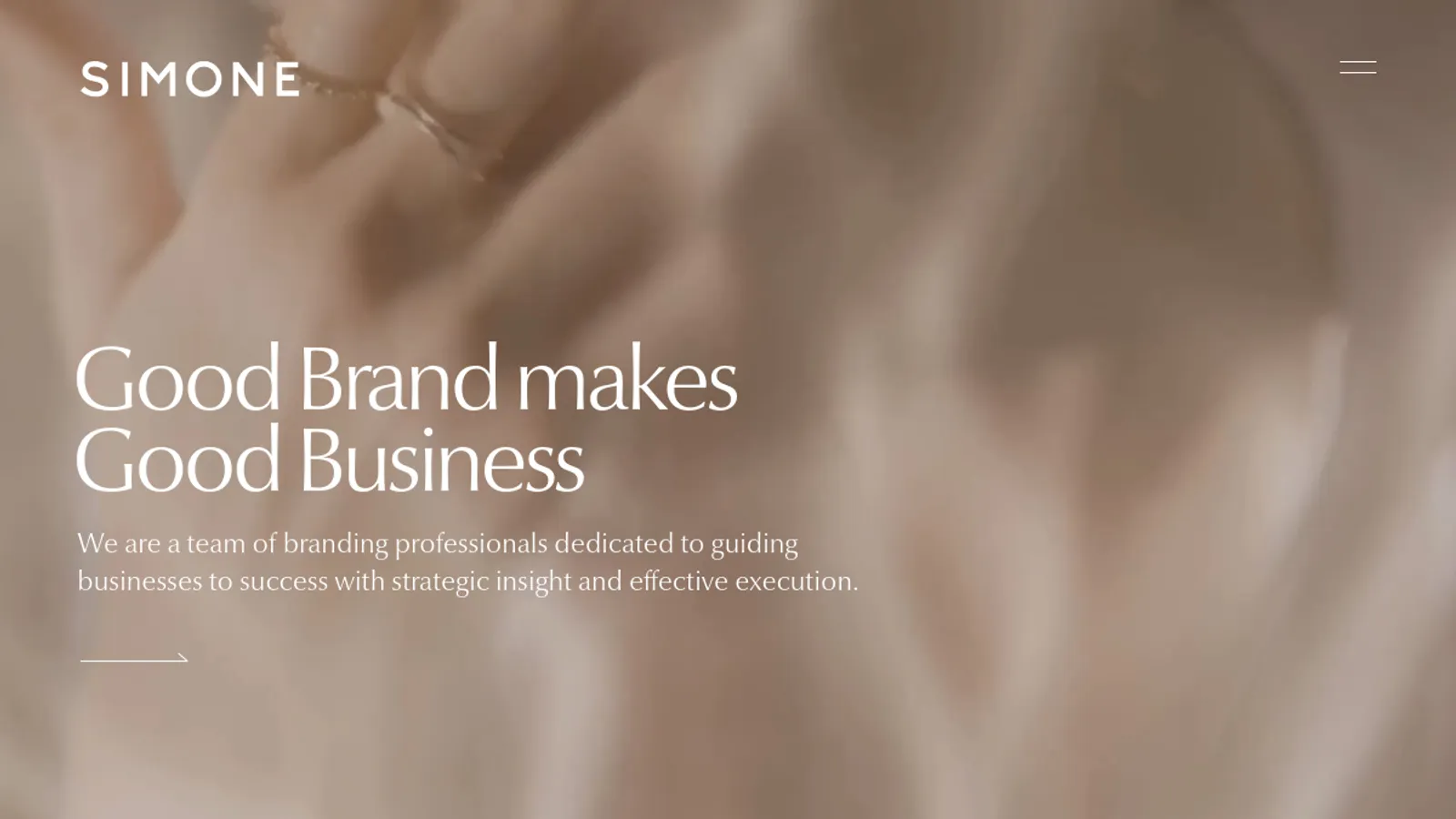 Screenshot of the SIMONE INC. homepage