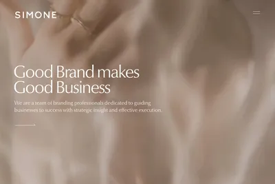 Screenshot of the SIMONE INC. homepage