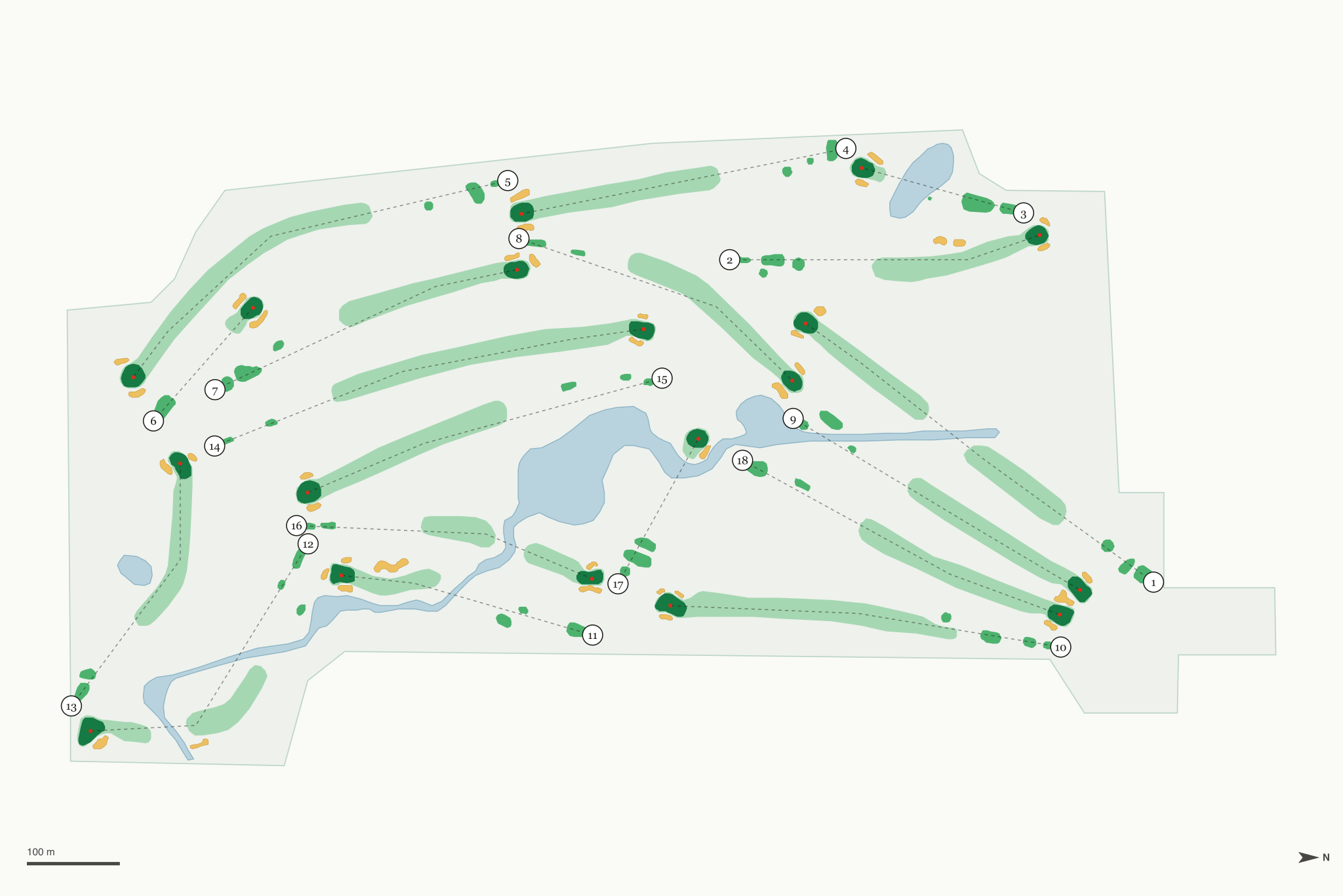 Map of Bonnie Brook Golf Course