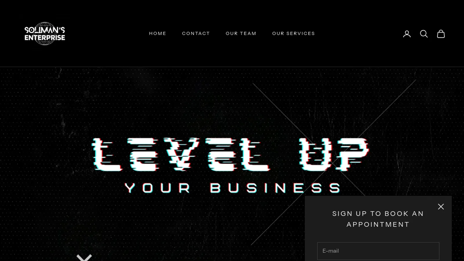 Screenshot of the Soliman Enterprise LTD homepage