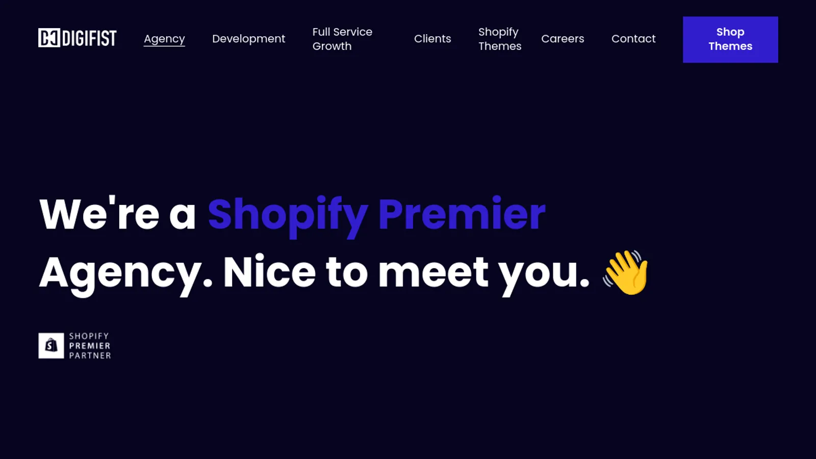 Screenshot of the DigiFist homepage