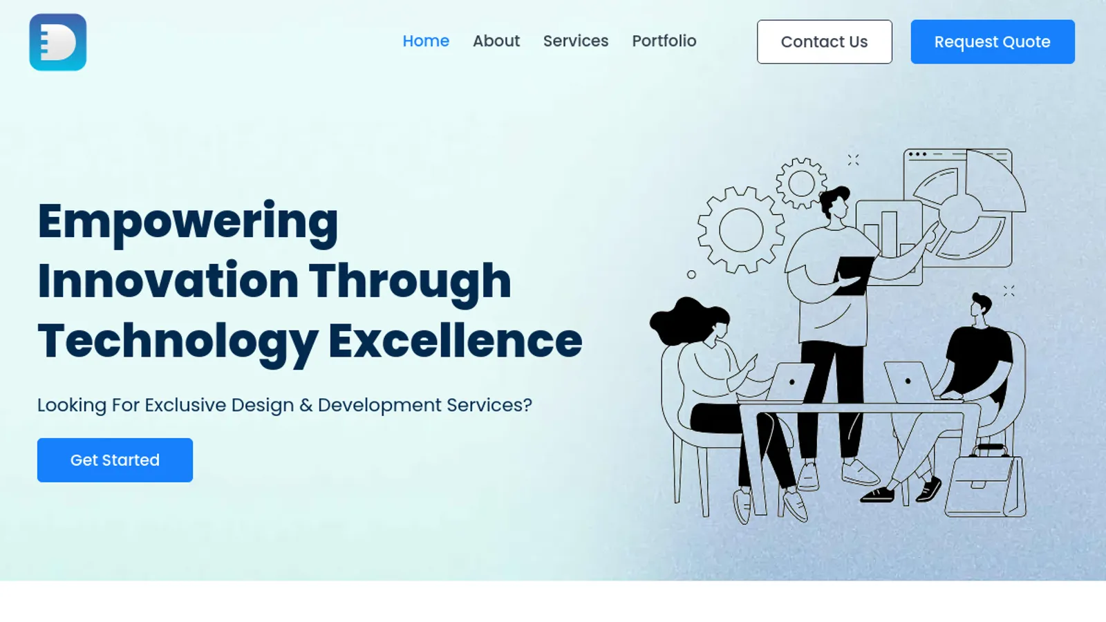 Screenshot of the D3 Informatic homepage