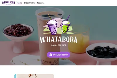 WhataBoba website homepage