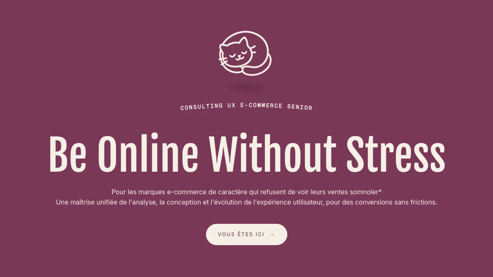 Screenshot of the Bows homepage