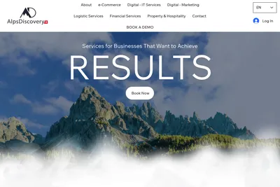Screenshot of the AlpsDiscovery Digital homepage