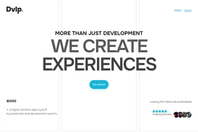 Screenshot of the Dvlp.Studio homepage