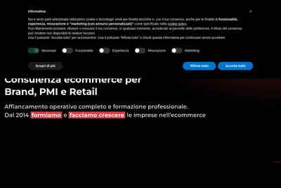 Screenshot of the ECOMMERCE SCHOOL SRL homepage