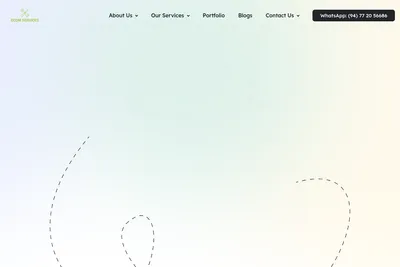 Screenshot of the eCom Services homepage